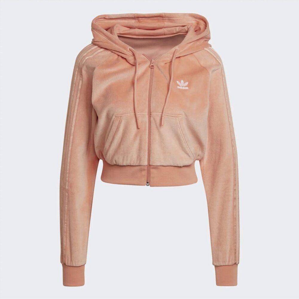 New ADIDAS Cotton Velvet zip up